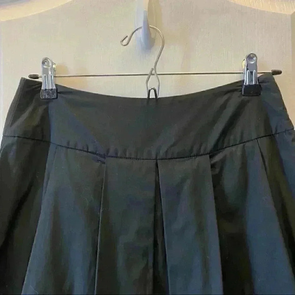Vintage Alfred Sung Pleated A-Line Skirt 100% Cotton  Lined Black Size 4 - Picture 5 of 15